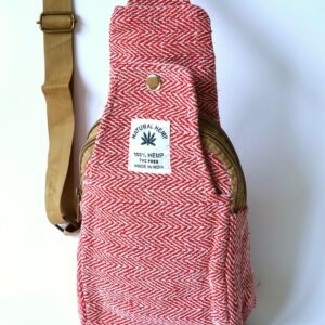 Rucsac Crossbody din Canepa Rosu