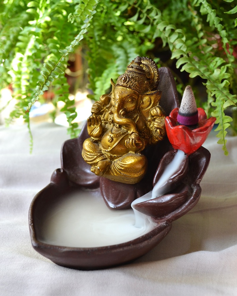 Cascada de fum Ganesha Lotus cu conuri backflow - imagine 4