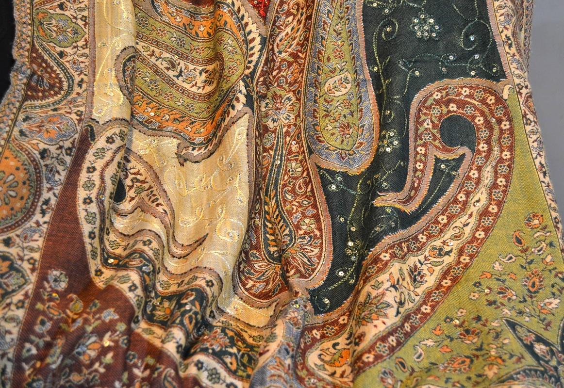 Șal Kani din Vâscoză și Lână cu Design Paisley - imagine 2