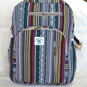 Rucsac din Canepa si Bumbac Multicolor Mare