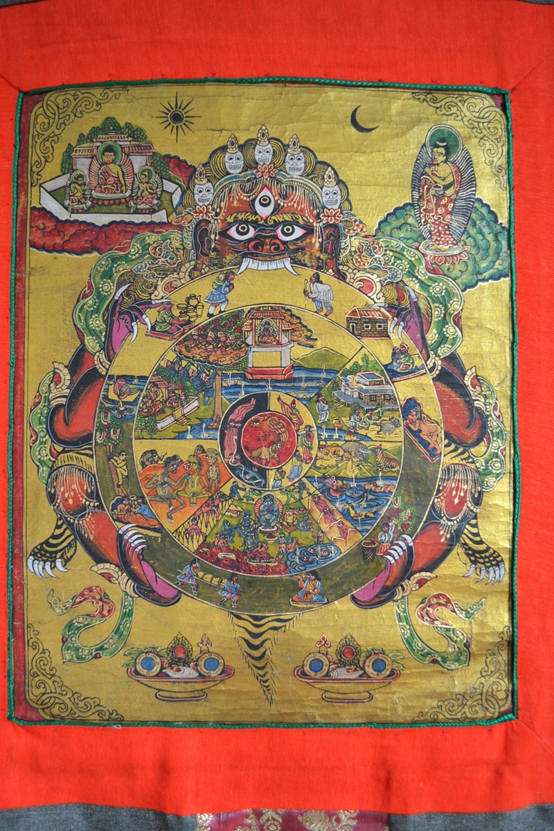 Thangka Tibetana Roata Vietii - imagine 3