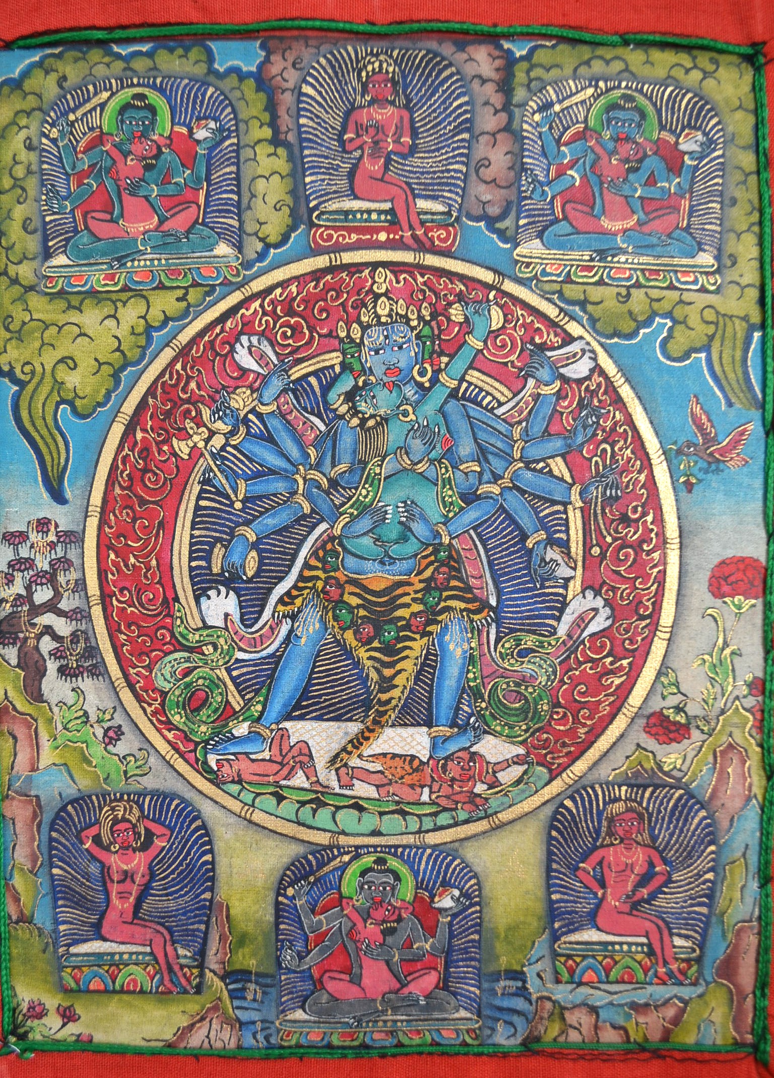 Thangka Tibetana Hevajra - imagine 4
