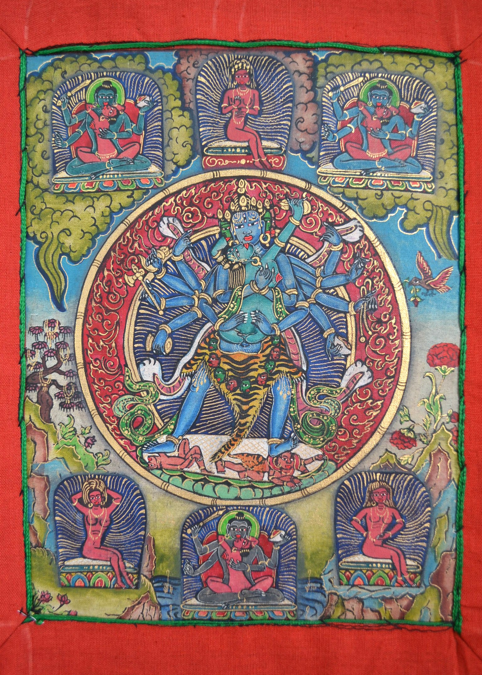 Thangka Tibetana Hevajra - imagine 3