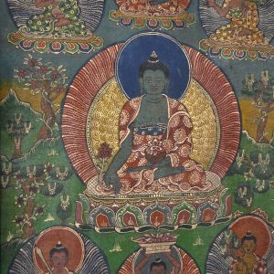 Thangka Tibetana Buddha al Medicinii