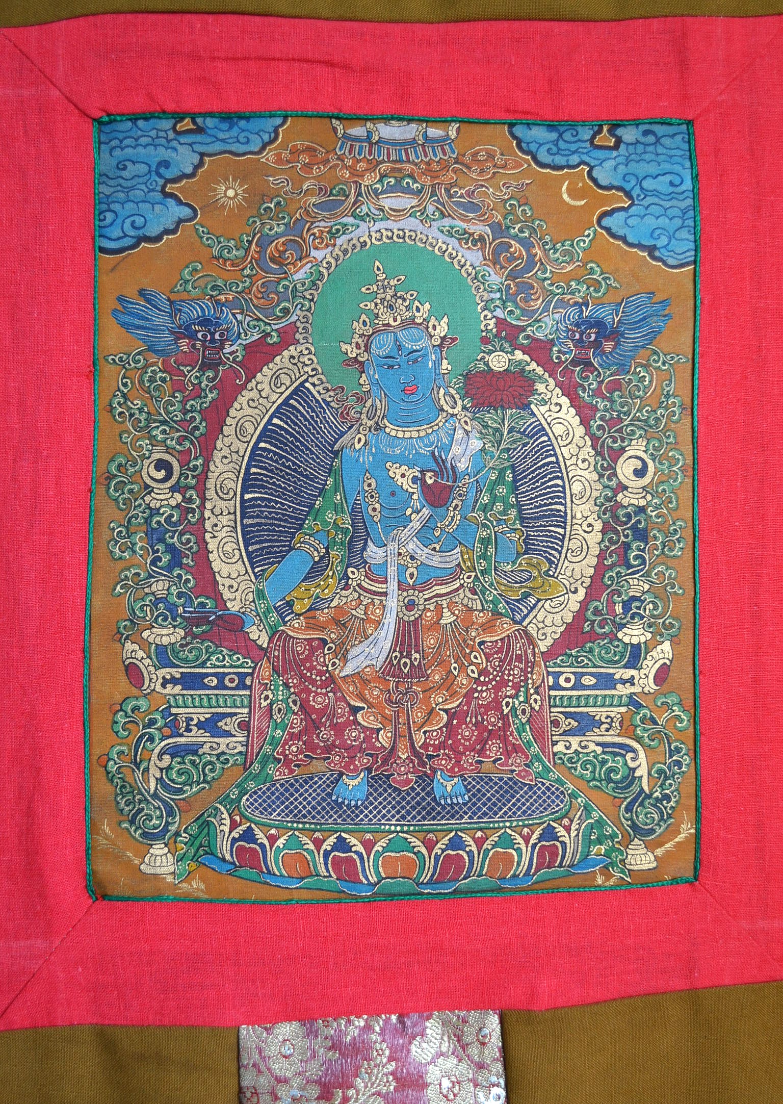 Thangka Tibetana Tara Albastra - imagine 6