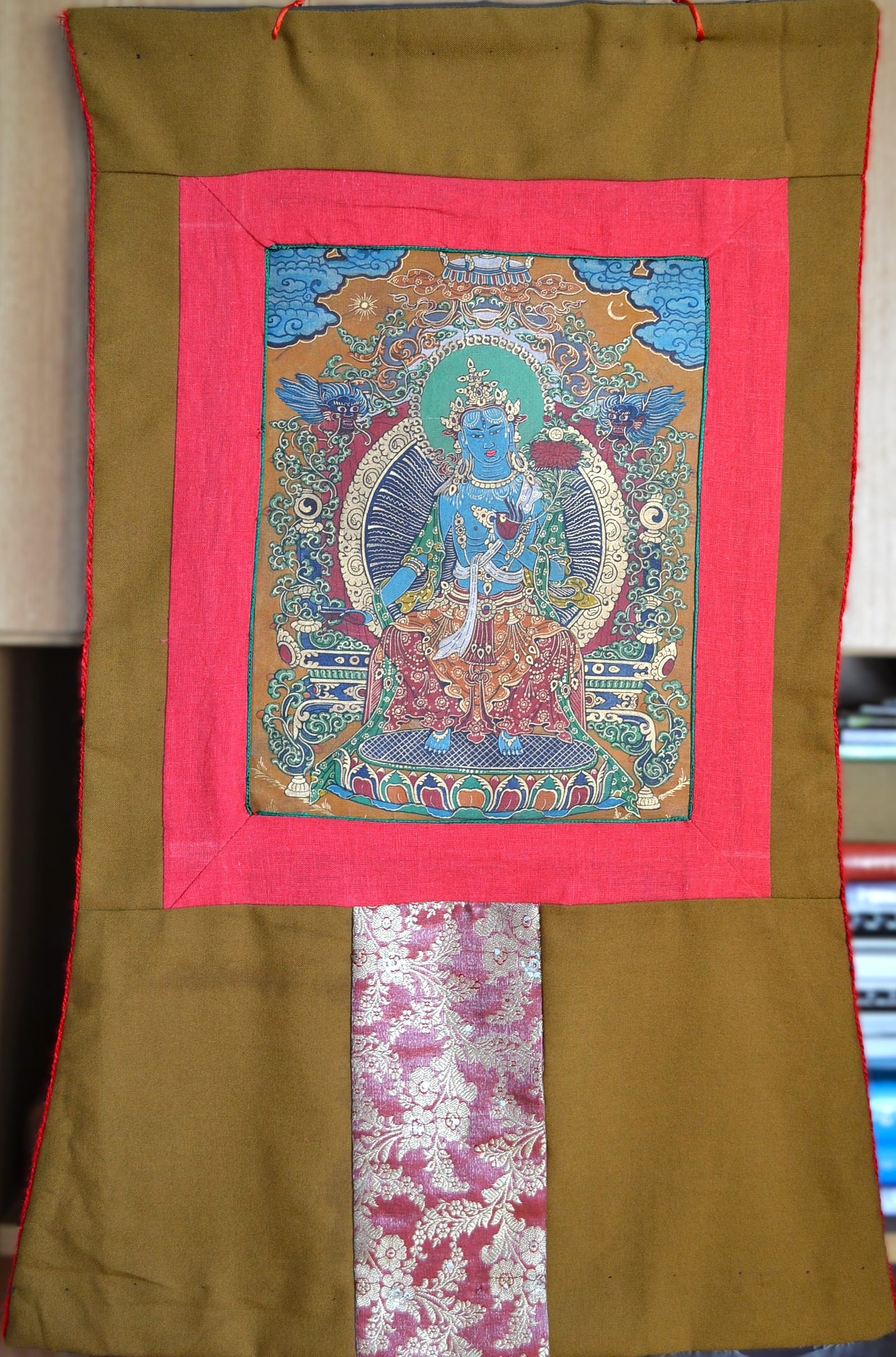 Thangka Tibetana Tara Albastra - imagine 5