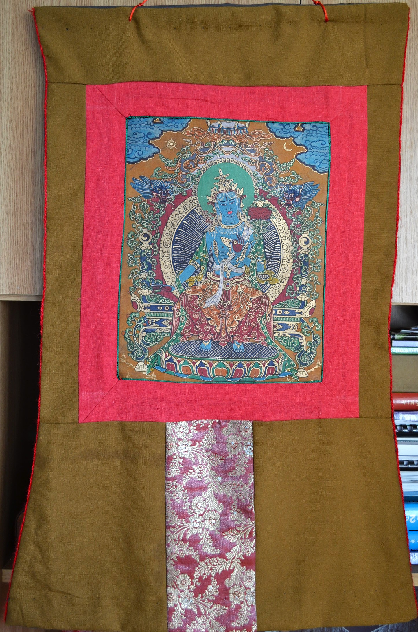 Thangka Tibetana Tara Albastra - imagine 2
