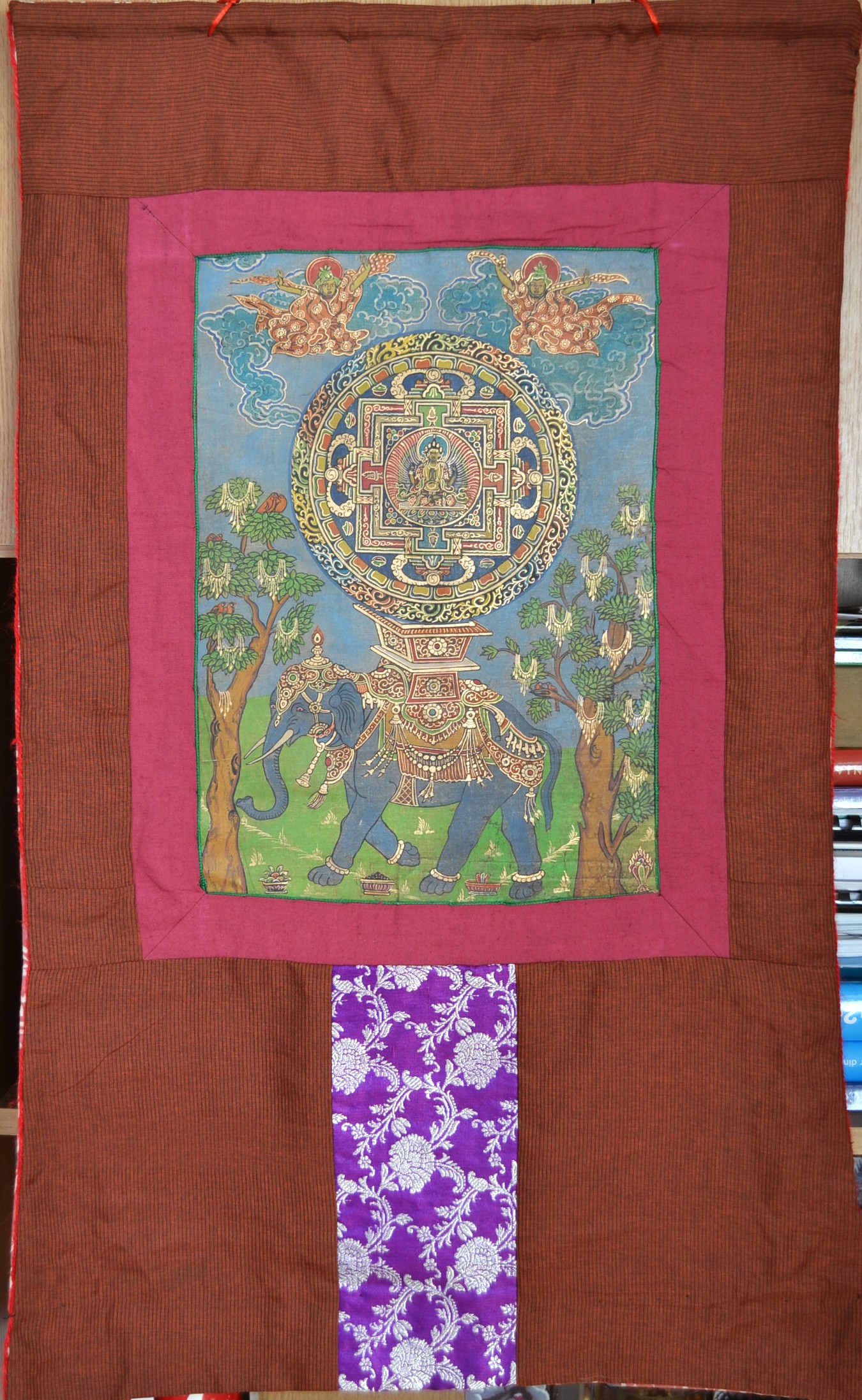Thangka Tibetana Elefant Mandala - imagine 2